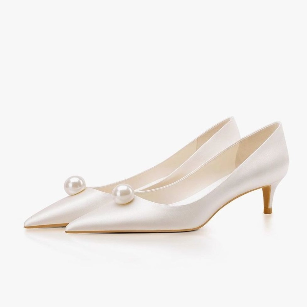 Slip Dress Satin - Sepatu Pengantin Wanita Satin Putih Baru,
