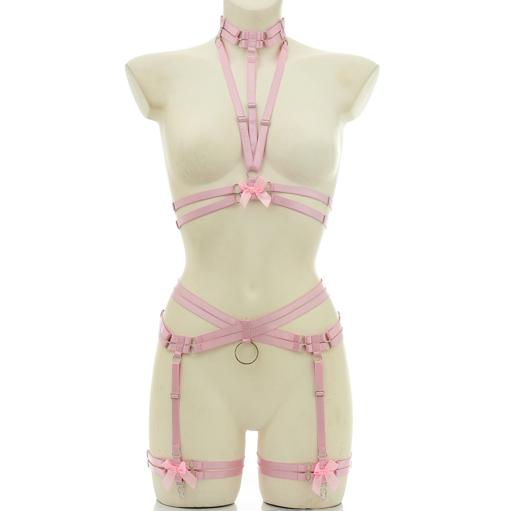 Garter Belt Set - Sabuk Harness Tubuh Elastis untuk Wanita,