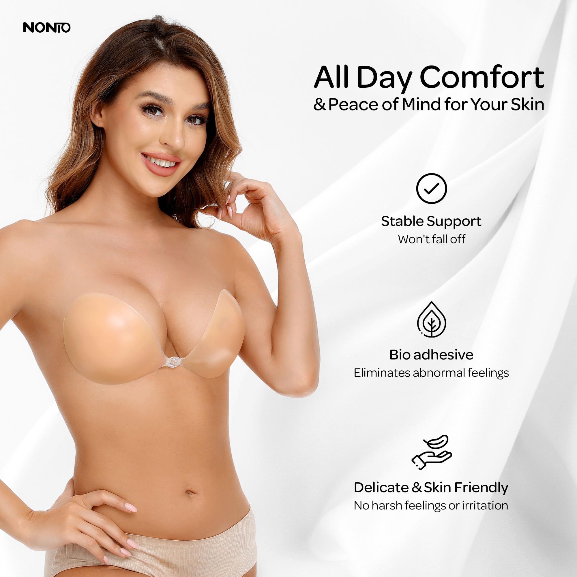 Silicone Bra Adhesive - Bra Perekat Tanpa Tali, Lem Perekat
