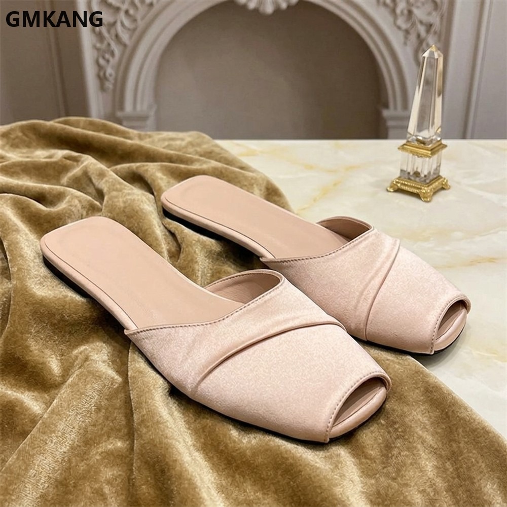 Slip Dress Satin - GMKANG Sandal Wanita Satin Ujung Persegi