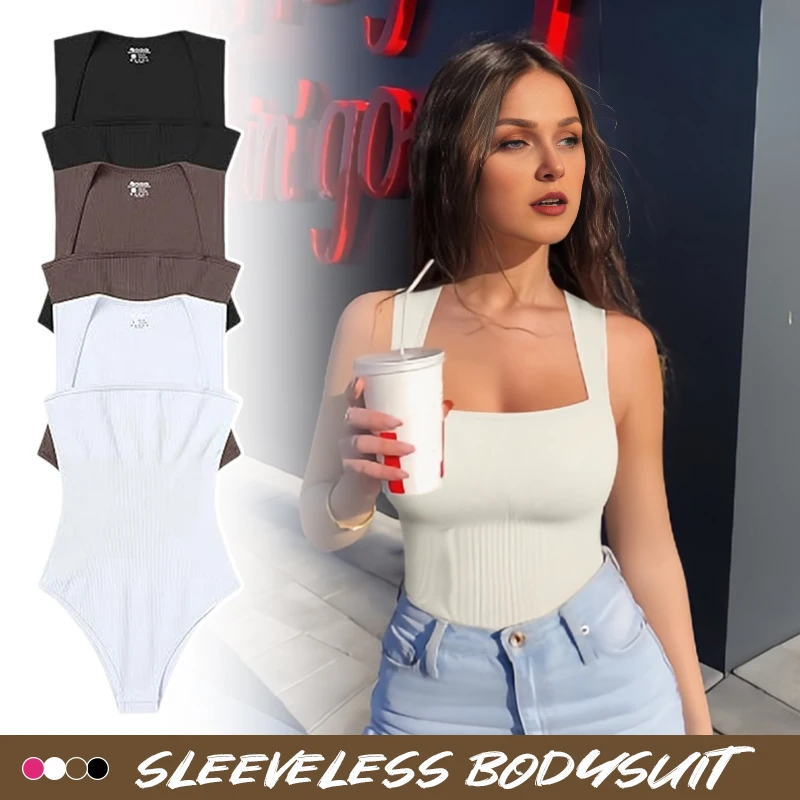 Shapewear Bodysuit Firm - Bodysuit tanpa lengan wanita, Thong pakaian