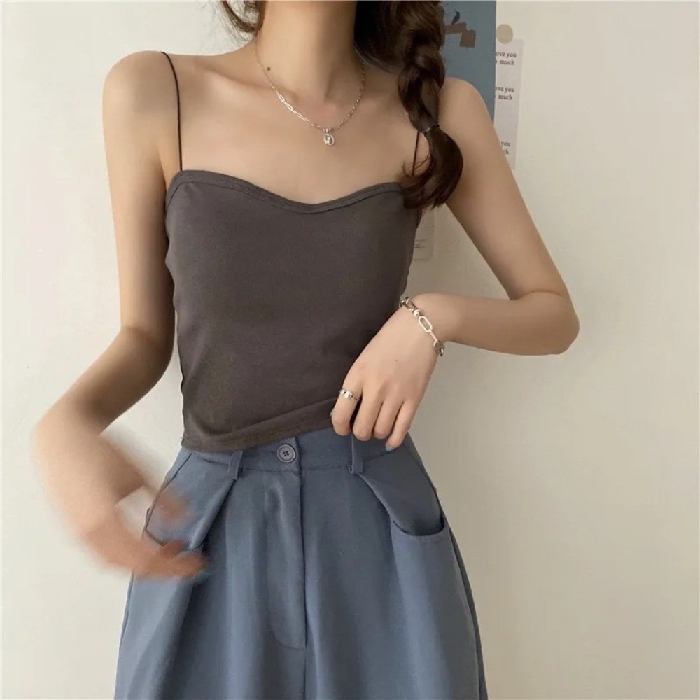 Bralette Wireless Soft - Atasan Crop Top Nirkabel Kasual dengan