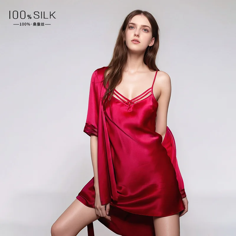 Robe Silk Women - 19MM 100% Jubah Sutra Murbei Kimono