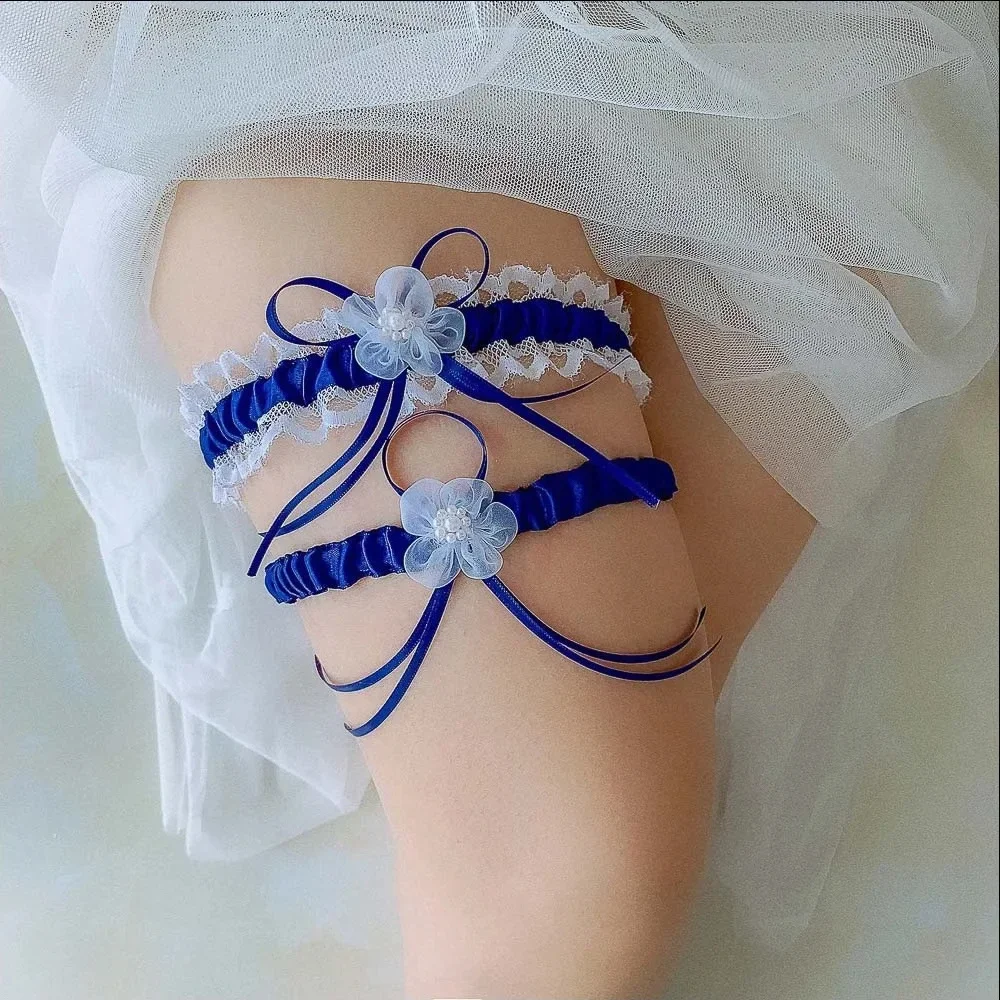 Garter Belt Set - 2pcs/Set Pita Satin Pengantin untuk Pernikahan,