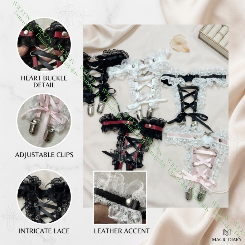 Jirai Kei Figure Ribbon Buckle - Garter Belt Set ulasan dan harga