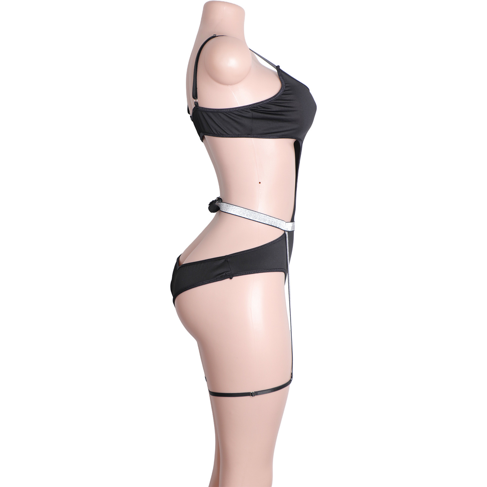 Kostum Pole Dance Bertabur Rhi - Garter Belt Set ulasan dan harga