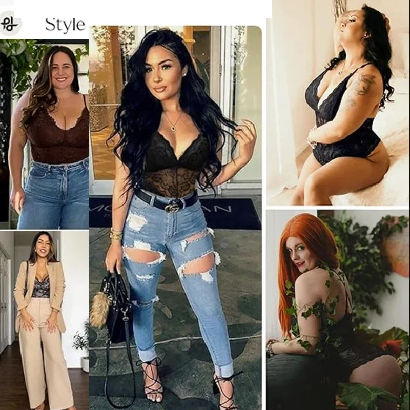 GUUDIA Renda Bodysuit V Leher  - Shapewear Bodysuit Firm ulasan dan harga