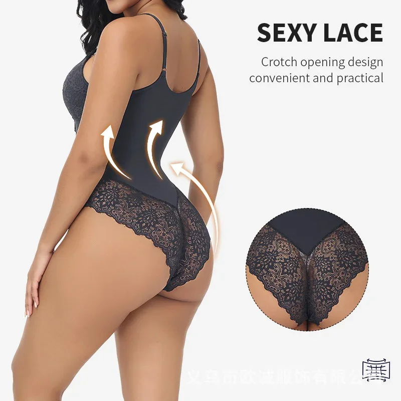 GUUDIA Renda Bodysuit V Leher  - Shapewear Bodysuit Firm ulasan dan harga