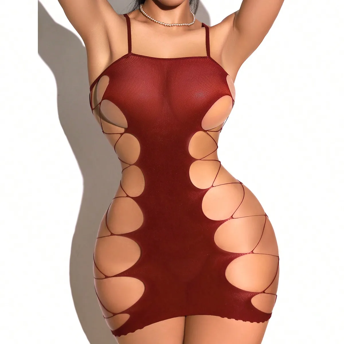 Stoking Wanita Model Baru, Lin - Bodystocking Fishnet ulasan dan harga