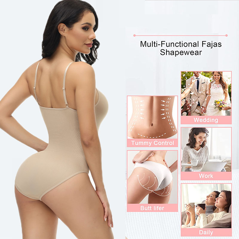 GUUDIA Bodysuit tali Spaghetti - Shapewear Bodysuit Firm ulasan dan harga
