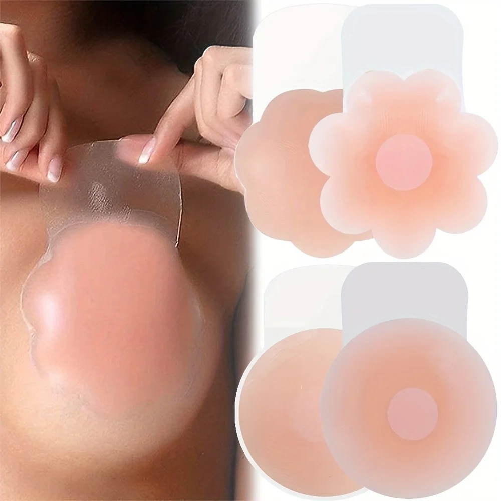 1 pasang silikon penutup putin - Silicone Bra Adhesive ulasan dan harga