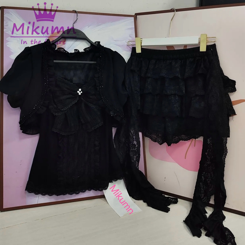 Mikumn Gothic Lolita Set 3 Pot - Cami Top Lace ulasan dan harga