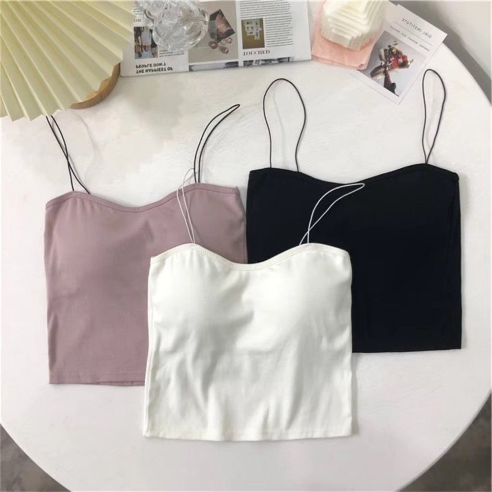 Atasan Crop Top Nirkabel Kasua - Bralette Wireless Soft ulasan dan harga