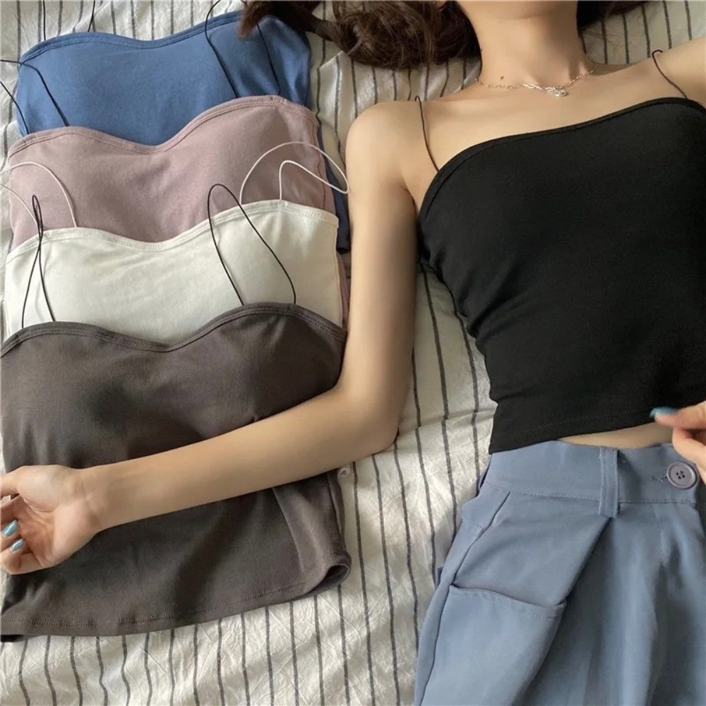 Atasan Crop Top Nirkabel Kasua - Bralette Wireless Soft ulasan dan harga
