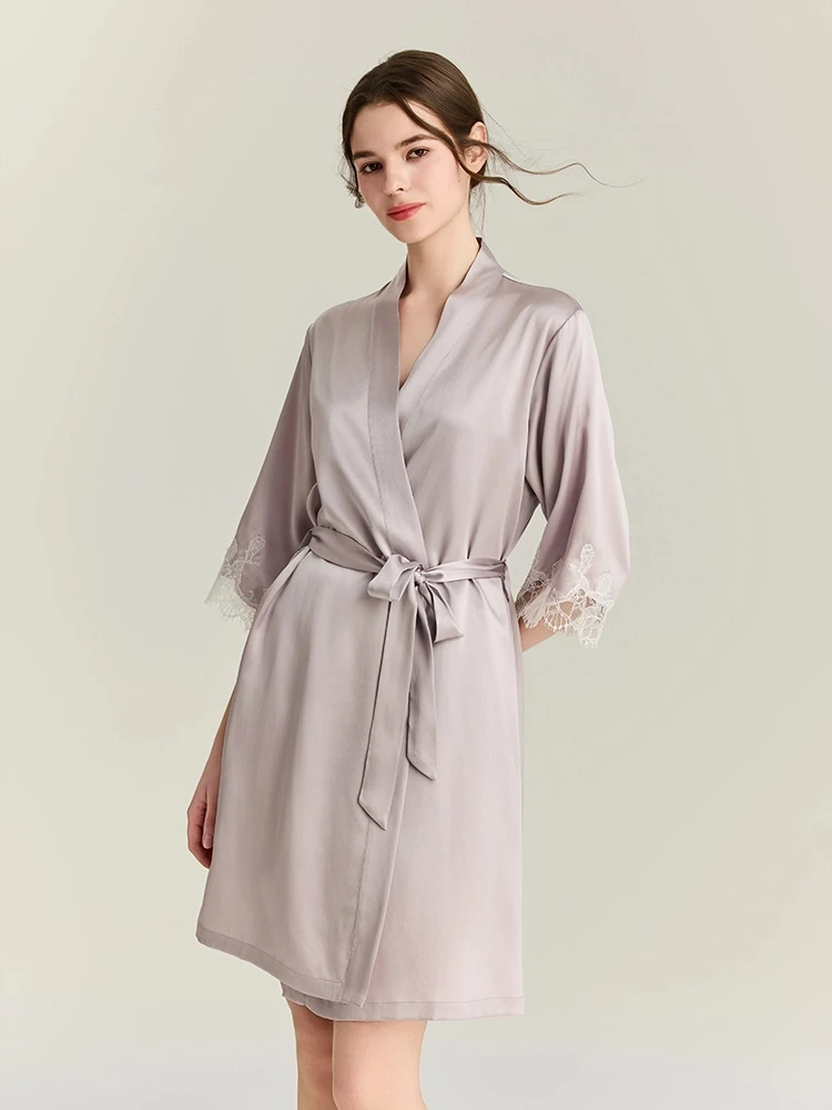 Setelan Gaun Kimono Sutra Mulb - Robe Silk Women ulasan dan harga