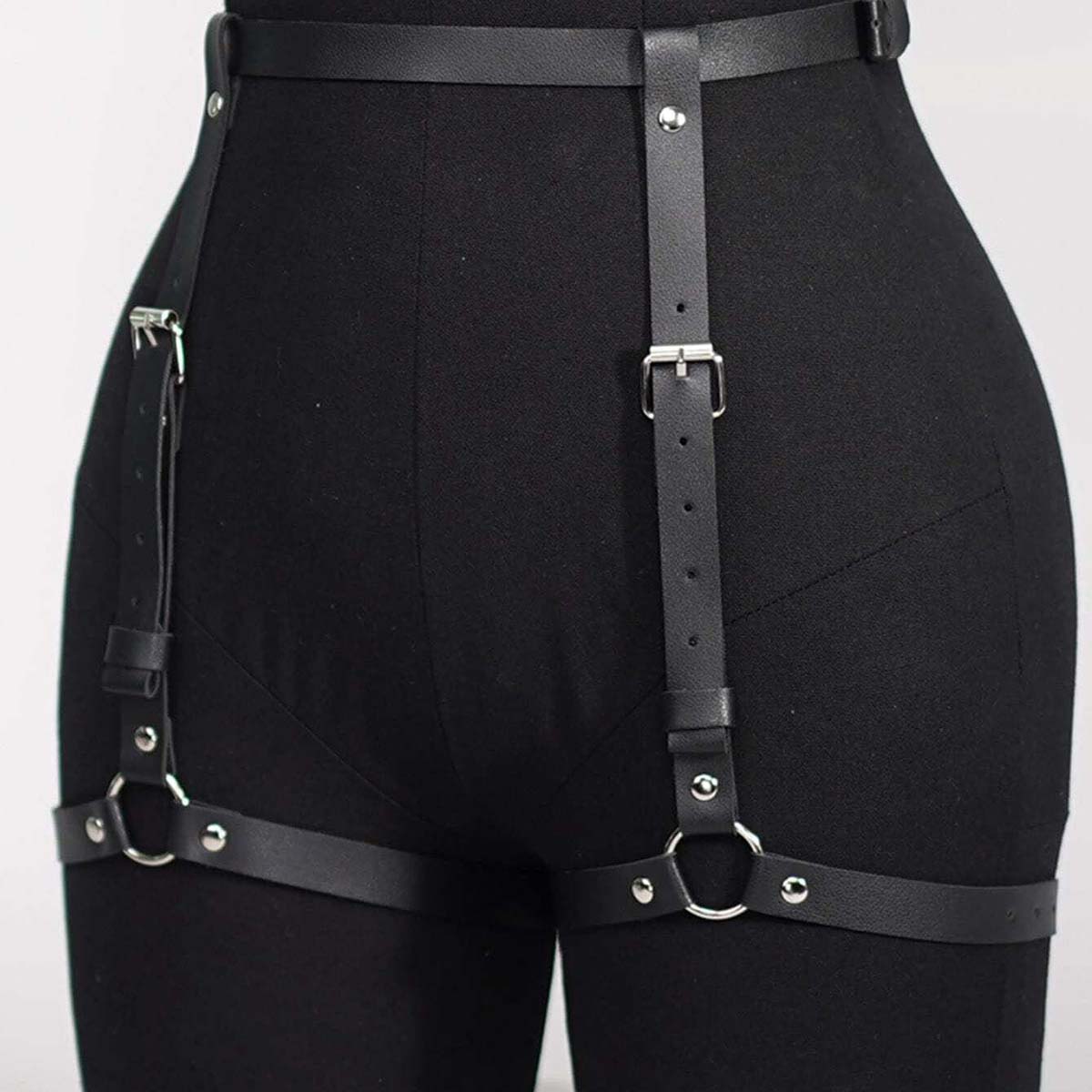 Sabuk Harness Kulit PU Punk Ot - Garter Belt Set ulasan dan harga