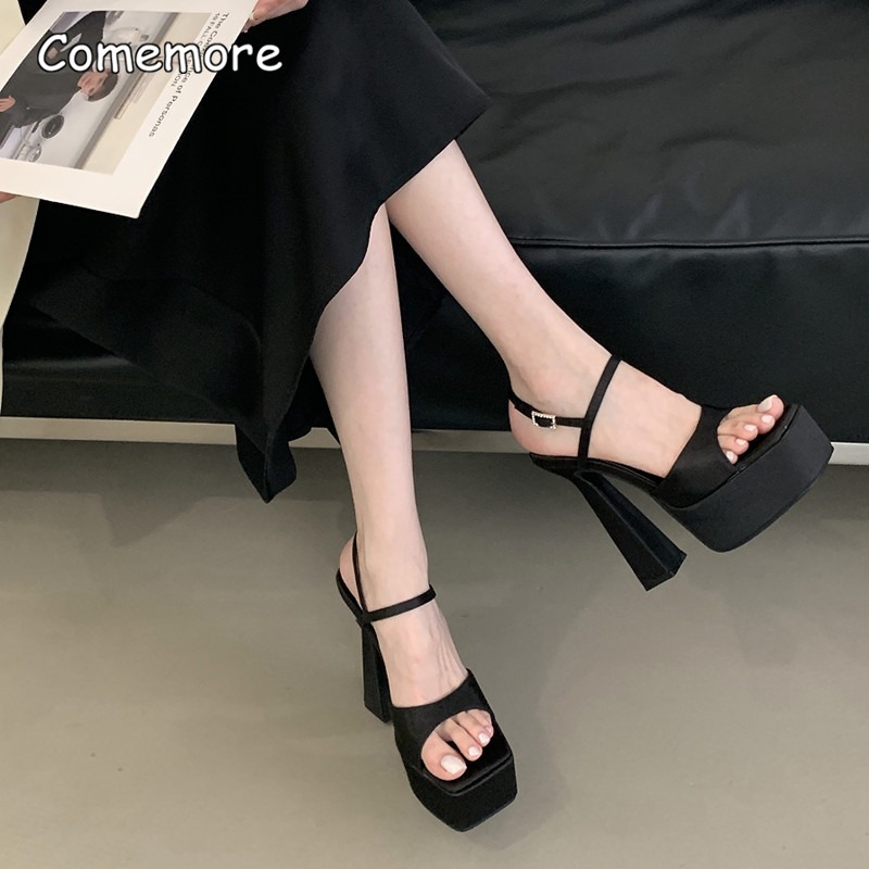 Sepatu Sandal Wanita Hak Tingg - Slip Dress Satin ulasan dan harga