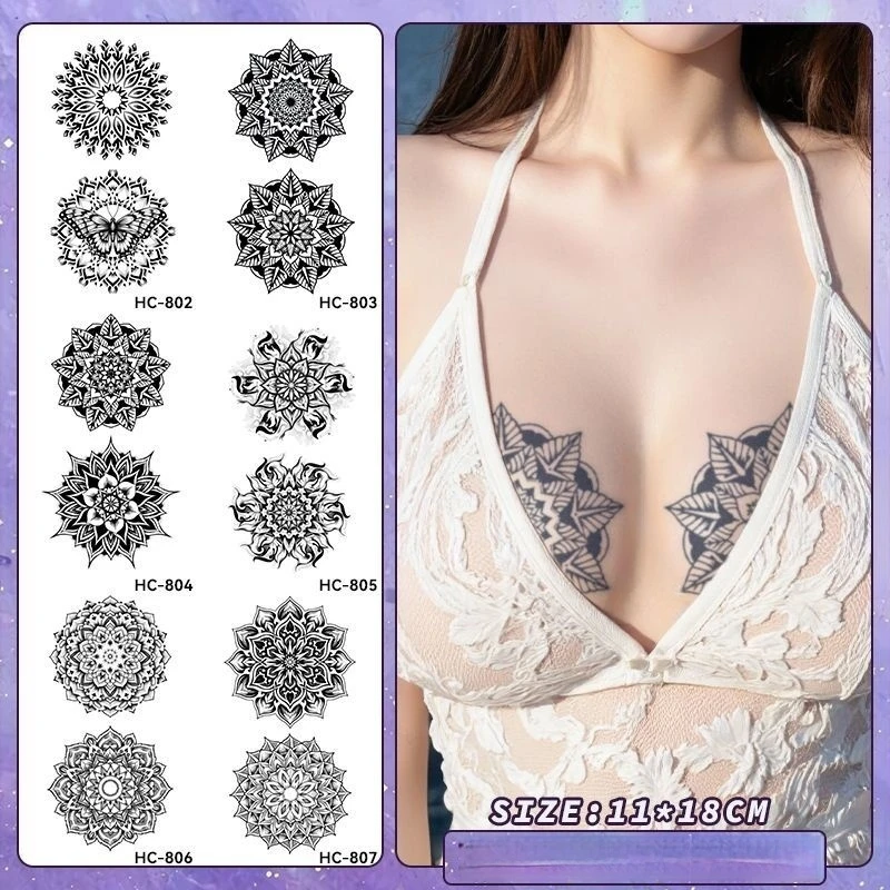 Tato Temporer Herbal Payudara  - Nipple Cover Pasties ulasan dan harga